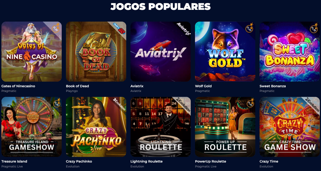 Nine Casino Jocuri populare